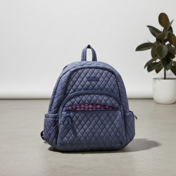 Vera Bradley Essential Backpack Moonlight Navy Purple  display picture 3